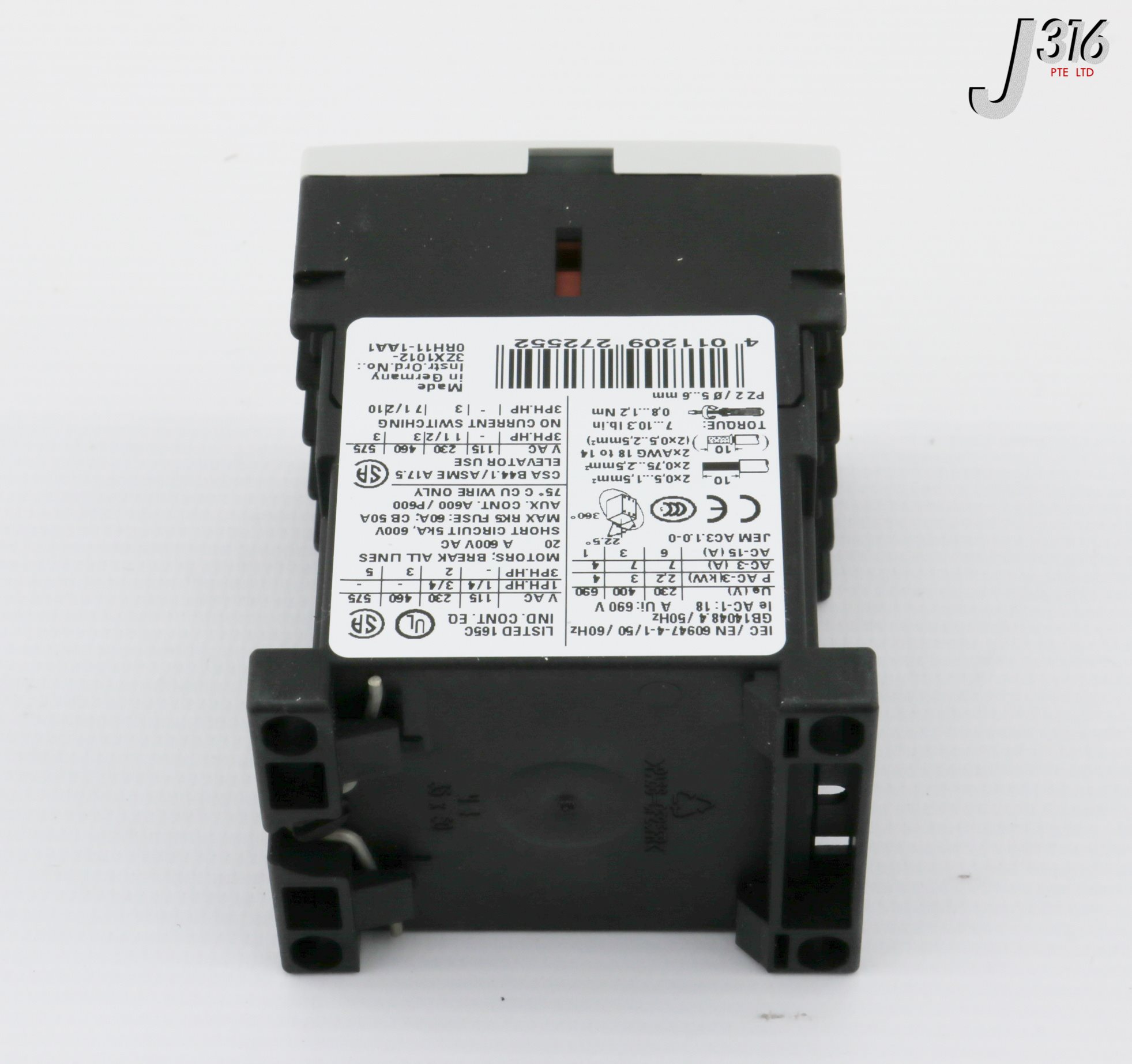 CONTACTOR, AC-3 3 KW/400 V, - 3RT1015-1AP01 - Industry Siemens